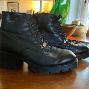 Vintage lace up platform boots